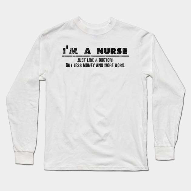 I'm A Nurse - Just Like A Doctor For Brave Nurses Long Sleeve T-Shirt by shirtastical